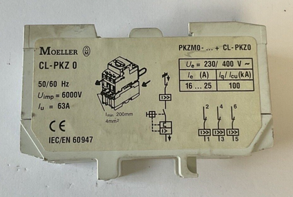 MOELLER CL-PKZ 0 CURRENT LIMITER 50/60HZ 63A 600VAC