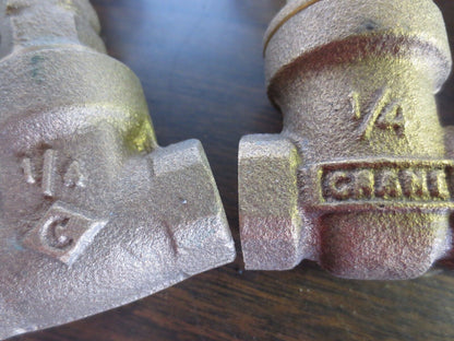 CRANE 431 BRONZE GATE VALVE - 1/4" - 150S, 300 CWP - NEW SURPLUS, LOT of 4