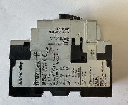 ALLEN BRADLEY 140M-C2E-C16 STARTER SER.C 10-16A W/140M-C-AFAR10A10 SER.A