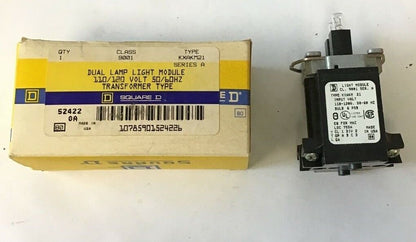 SQUARE D 9001KXAKM21 DUAL LAMP LIGHT MODULE 110/120V TRANFORMER TYPE