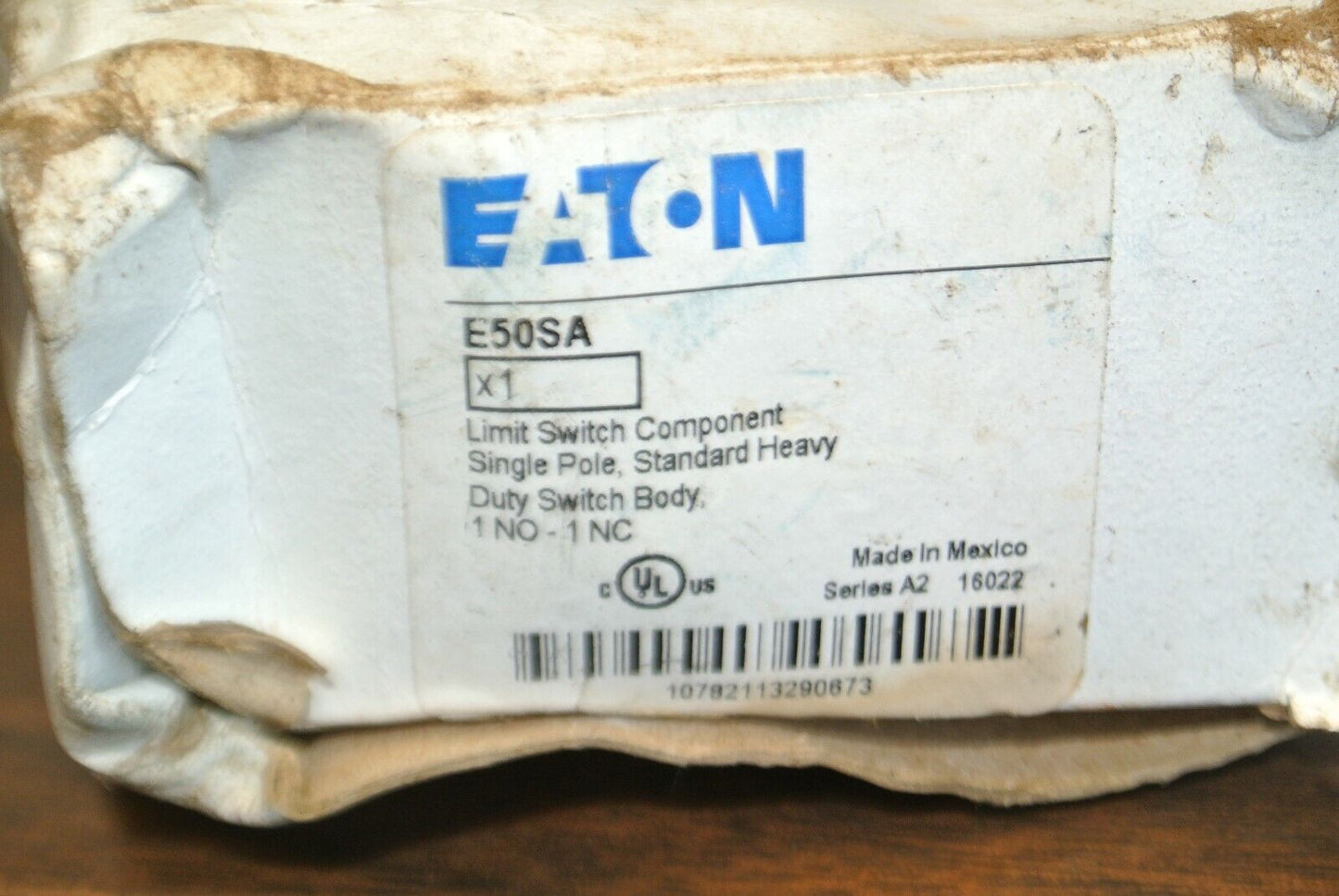 EATON E50SA Ser. A2 HEAVY DUTY SWITCH BODY ONLY / SINGLE POLE / 1 NO 1 NC