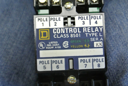 SQUARE D 8501 LO-20 / AC MAGNETIC RELAY / 110-120V/ 2 N.O. / 0 N.C. NEW SURPLUS