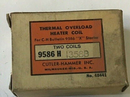 CUTLER HAMMER  9586H1358B THERMAL OVERLOAD HEATER COIL ***LOTOF2***