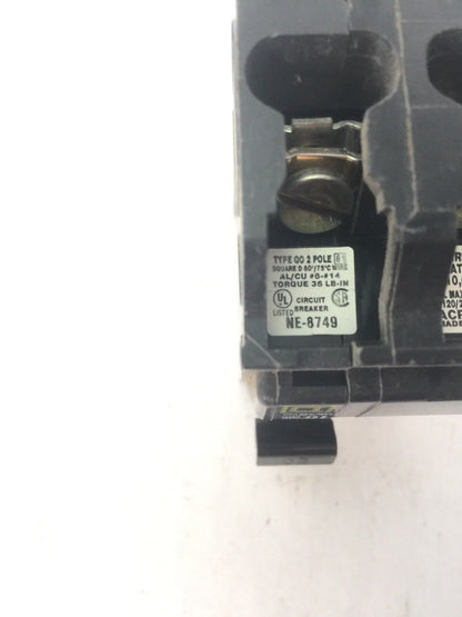 SQUARE D QO220 CIRCUIT BREAKER 20AMP 2 POLE 120/240VAC