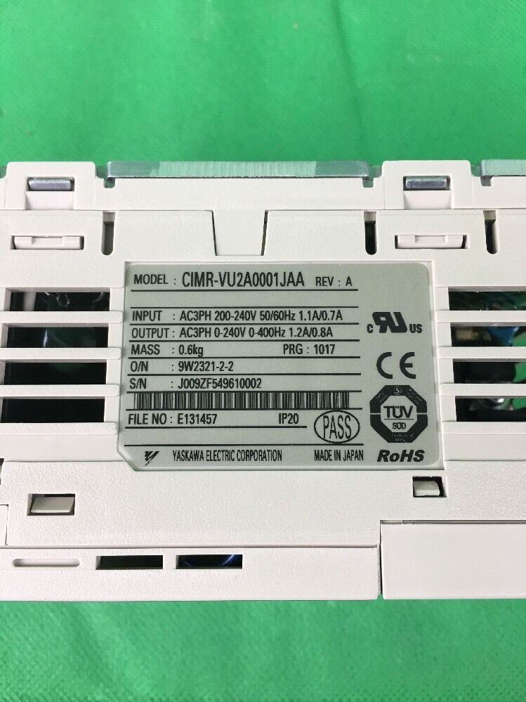 YASKAWA V1000 DRIVE CIMR-VU2A0001JAA 240V 1.2/0.8A AC 3PH