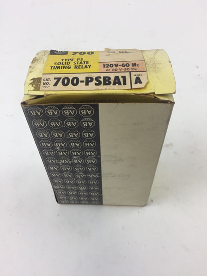 ALLEN BRADLEY 700-PSBA1 SOLID STATE TIMING RELAY TYPE PS 120V 60HZ 110V 50HZ