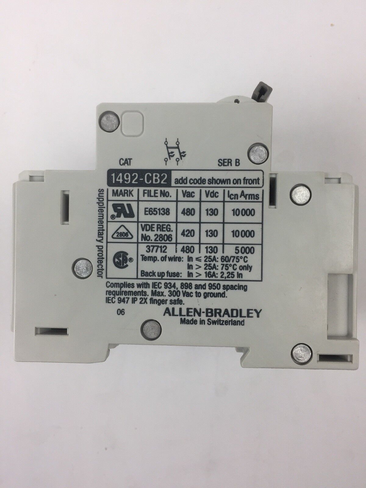ALLEN BRADLEY 1492-CB2G020-N