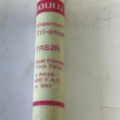 GOULD SHAWMUT TRS2R 2AMP TRI-ONIC 600VDC/600VAC TIME DELAY FUSE***LOTOF10***