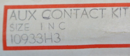 LOT of 3 CUTLER-HAMMER 10933H3 AUXILIARY CONTACT KIT / SIZE 1 / N.C. NEW SURPLUS