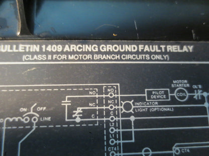 ALLEN-BRADLEY 1409-GOBD ARCING GROUND FAULT RELAY, Ser. A