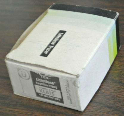 BOX of 10 / LITTELFUSE KLA15 RECTIFIER FUSES / 15A / 130V / NEW SURPLUS