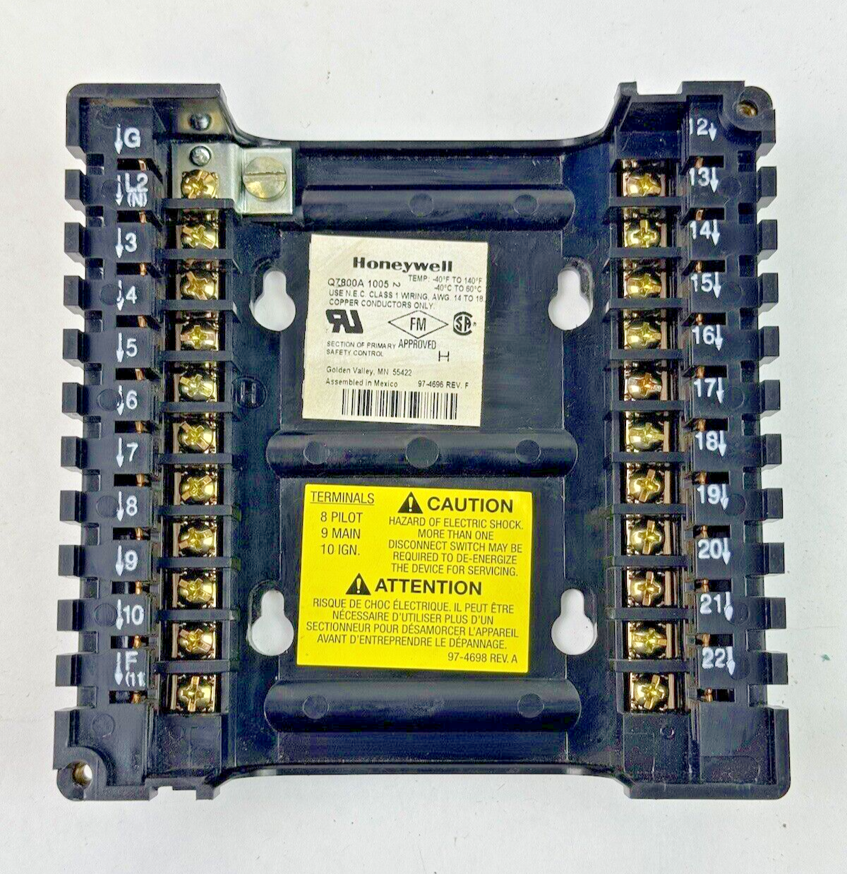 HONEYWELL - RM7823 A 1016 - ULTRAVIOLET FLAME AMPLIFIER - BURNER CONTROL