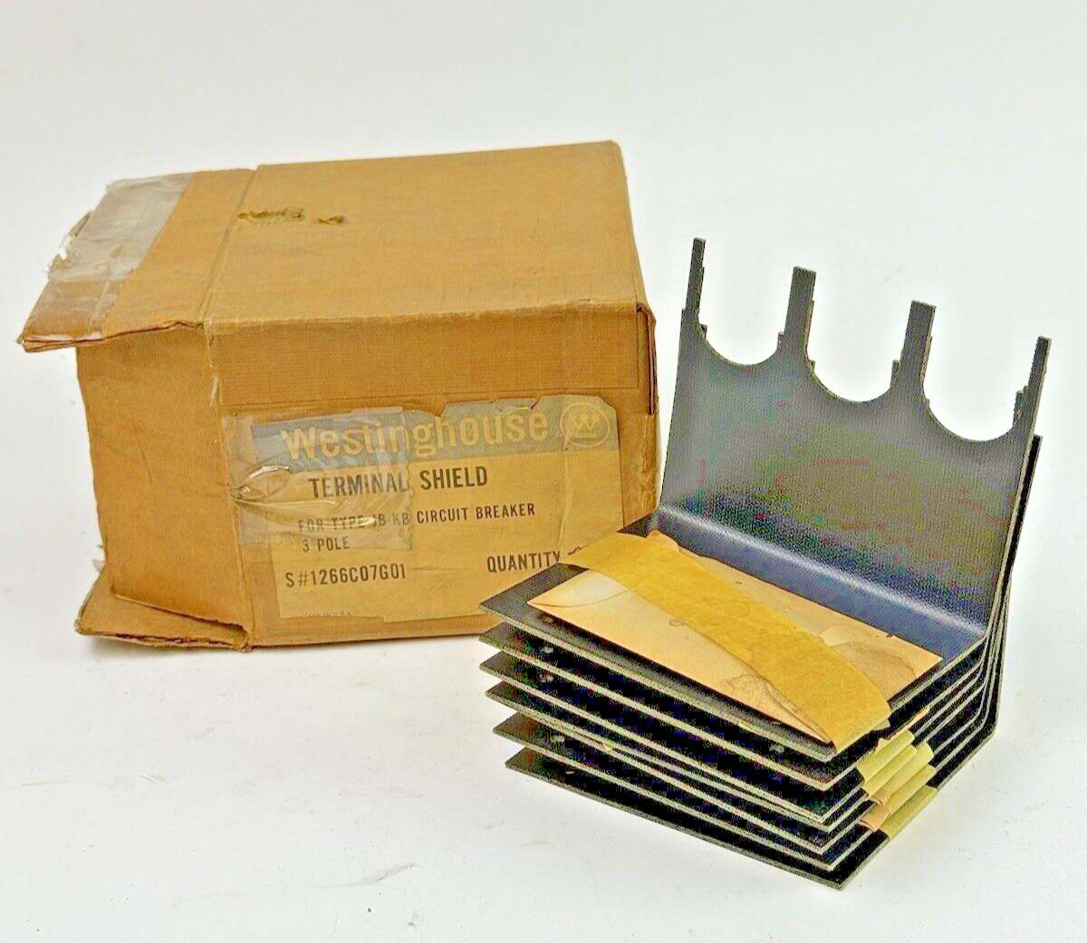 WESTINGHOUSE *BOX OF 7* - 1266C07G01 - TERMINAL SHIELDS - FOR TYPE JB-KB BREAKER