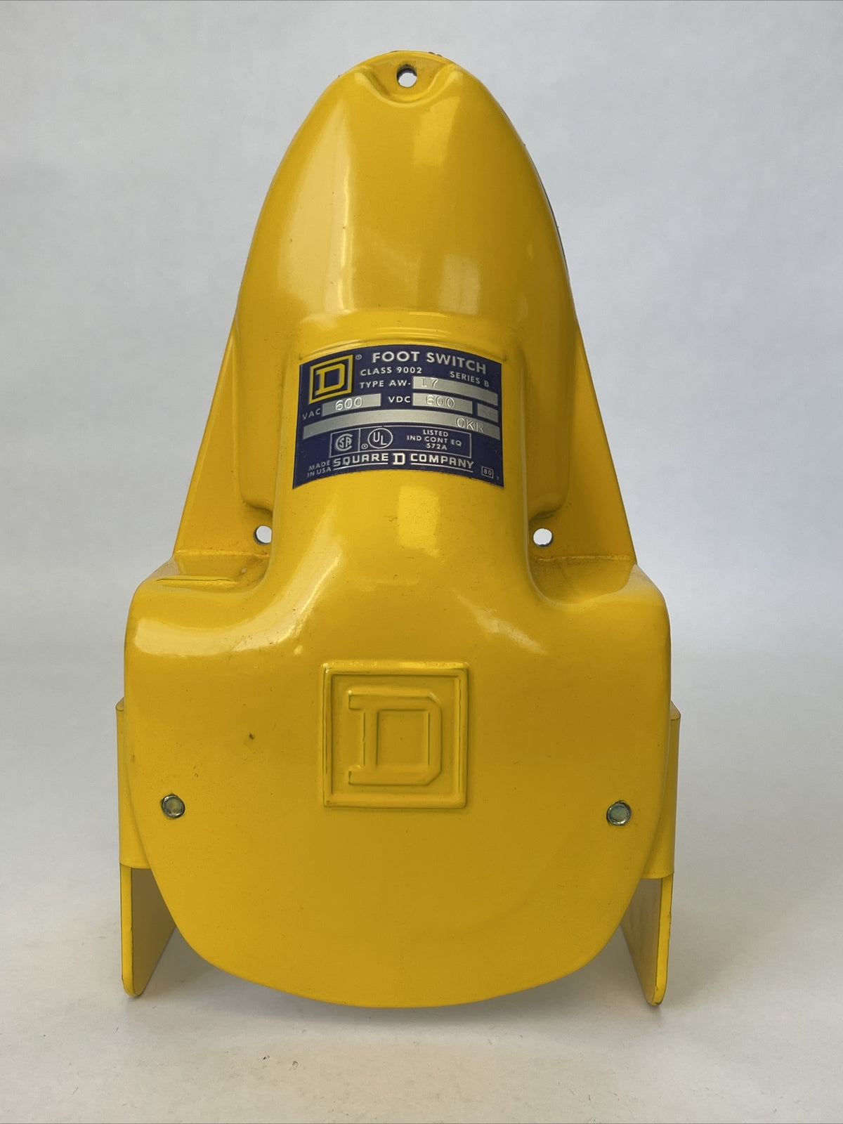 SQUARE D CLASS 9002 TYPE AW-17 SERIES B FOOR SWITCH 600VAC 600VDC