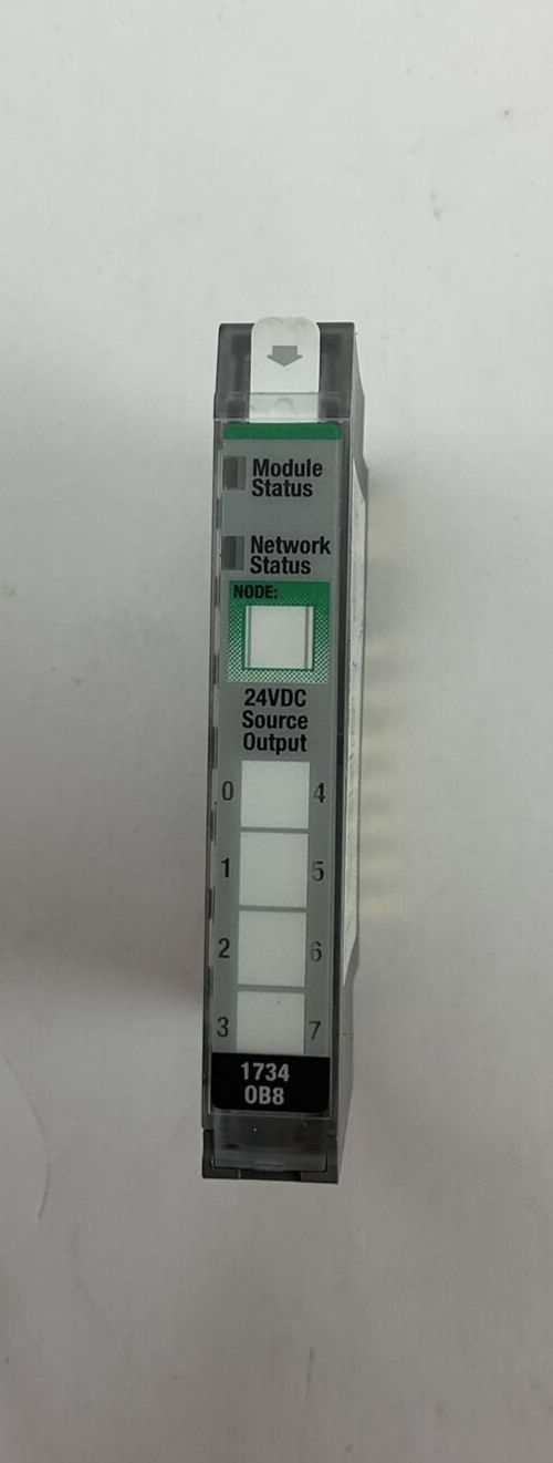 ALLEN BRADLEY 1734-OB8 OUTPUT MODULE SER C REV A01 F/W REV 3.022 OUTPUT 24VDC