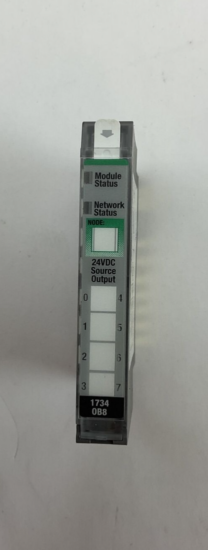 ALLEN BRADLEY 1734-OB8 OUTPUT MODULE SER C REV A01 F/W REV 3.022 OUTPUT 24VDC