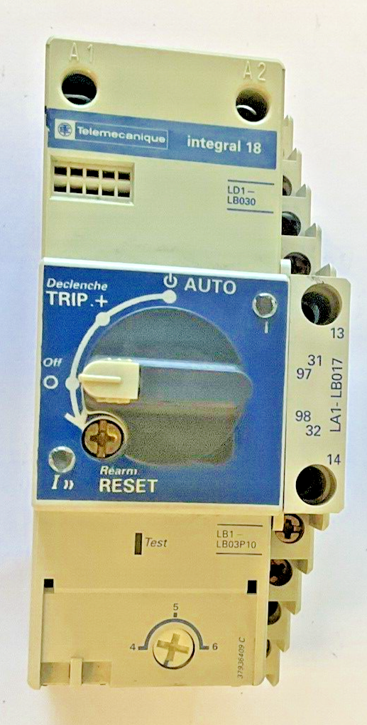 TELEMECANIQUE LB1-LB03P10 MOTOR STARTER W/ LD1-LB030 , LA1-LB017 660VAC
