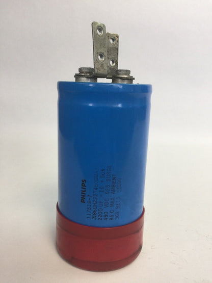 PHILLIPS 117519-7 CAPACITOR 2200UF -10+50% 450VDC 525 SURGE 85 C MAX AMBIENT