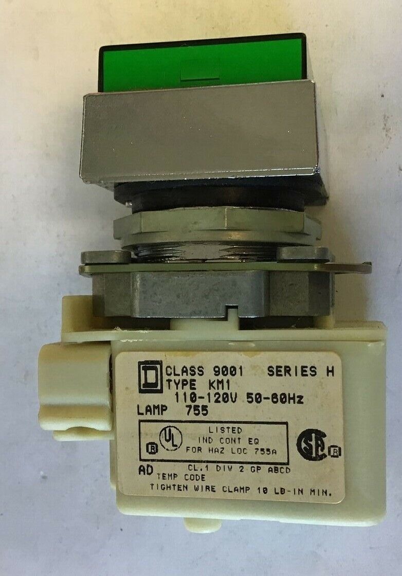 SQUARE D 9001 KXRB103 PUSH BUTTON "START" GREEN CAP