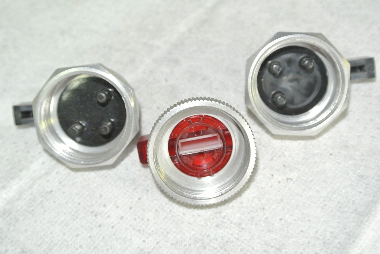 3-POSITION SELECTOR SWITCH KNOBS (ONLY) - 2 BLACK, ONE RED - 3-POSITION