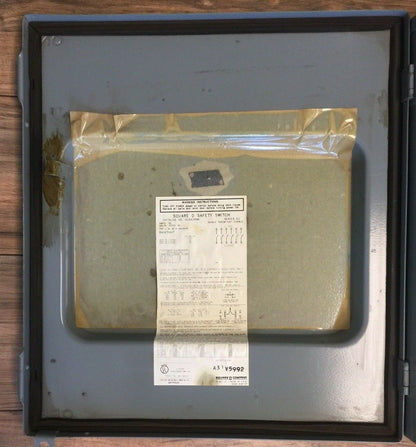 SQUARE D HU661RWK NON FUSIBLE SAFETY SWITCH SERIES E1 600VAC 30A 30HP 6 POLE