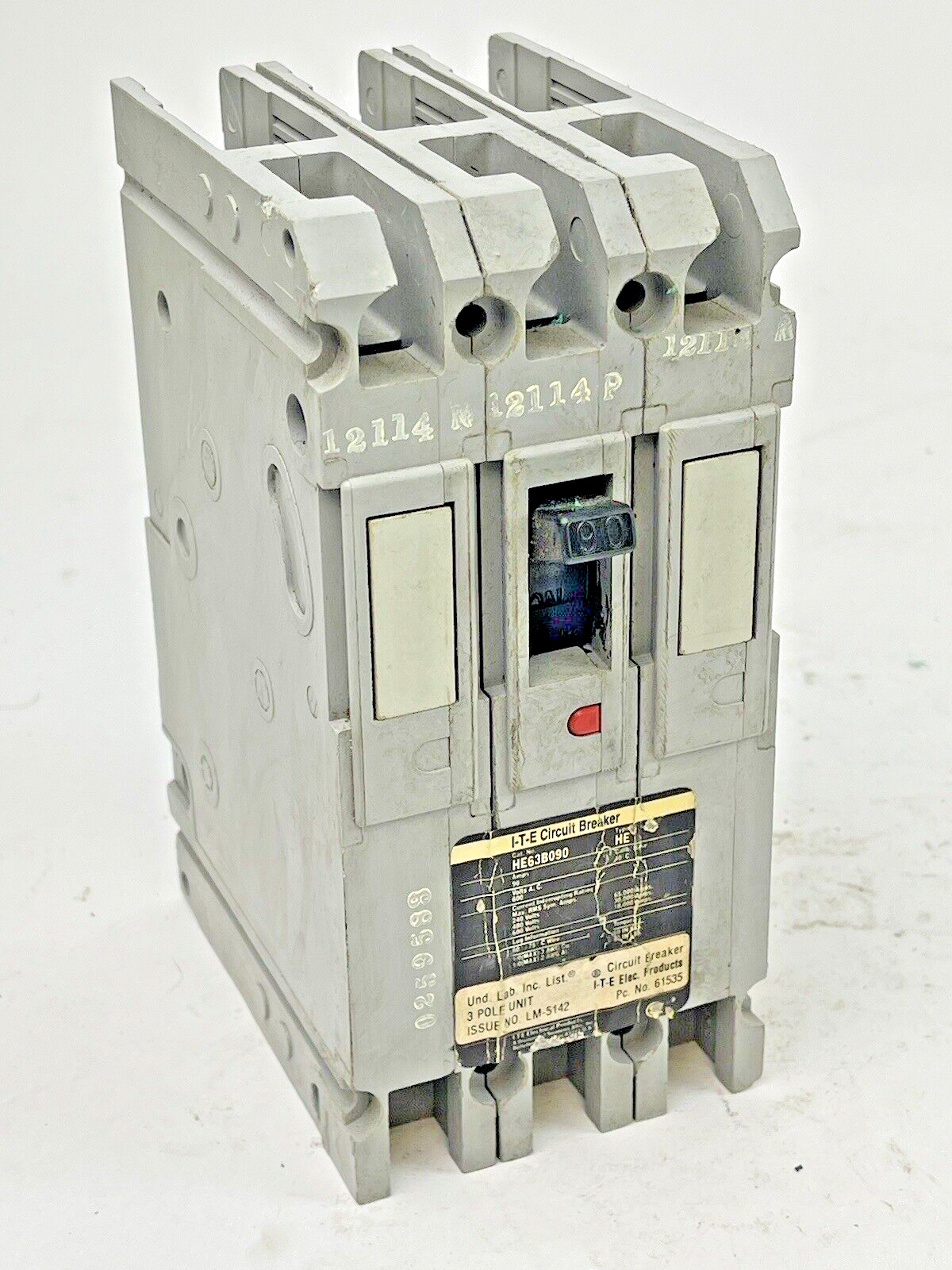 SIEMENS - HE63B090 - CIRCUIT BREAKER - 90 A, 600 VAC, 3 POLE - TYPE HE