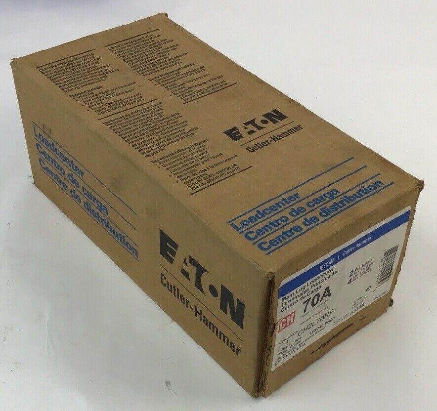 EATON CUTLER HAMMER CH2L70RP MAIN LUG LOADCENTER 70A 2 SPACES 4 CIRCUIT OUTDOOR