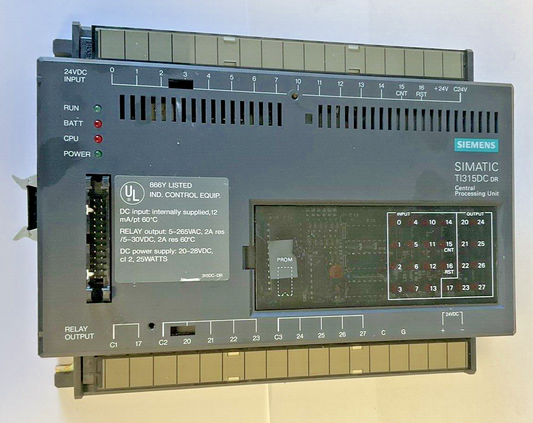 SIEMENS TI315DC CENTRAL PROCESSING UNIT 265VAC 30VDC 25WATTS