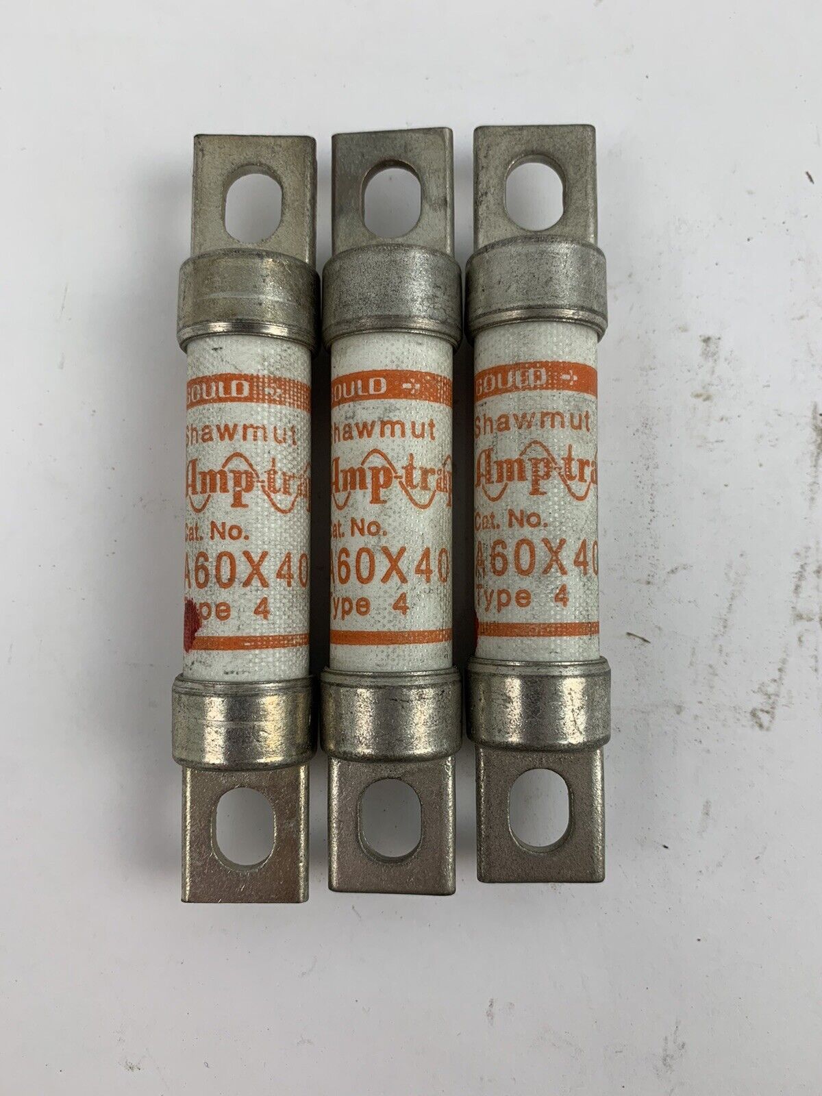 Gould Shawmut Amp-trap A60X40 Type 4 40A 600V Fuse "Lot of 3"