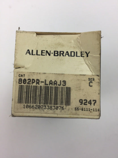 ALLEN BRADLEY 802PR-LAAJ3 SELF-CONTAINED PROXIMITY SWITCH 102V-132V 50/60 HZ