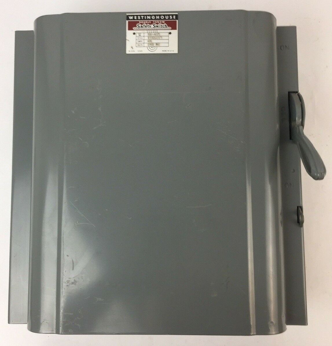 WESTINGHOUSE XU-422 DOUBLE THROW SAFETY SWITCH 60AMP 240VAC STYLE 1605719