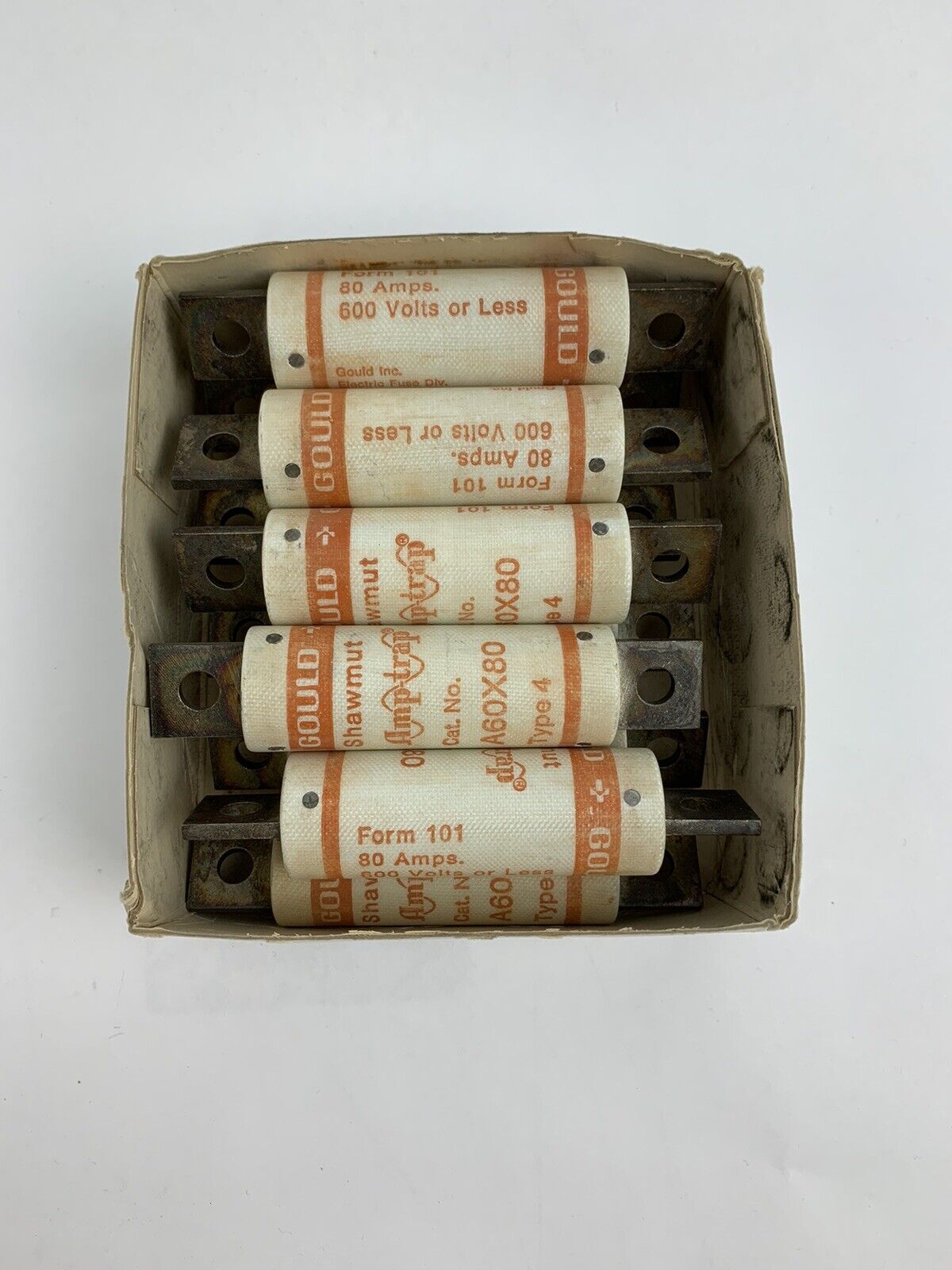 Gould Shawmut Amp-trap A60X80 Type 4 80A 600V Fuse "Lot of 10"