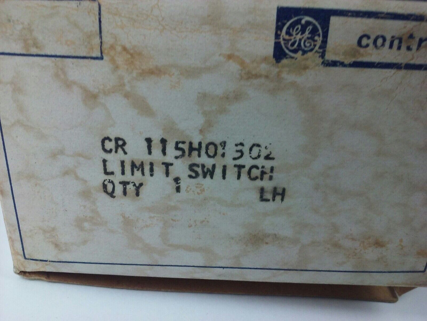 GE, CR115H01302, LIMIT SWITCH, 600V MAX, .5A-125VDC, 25A-250VDC, CR115H, NEW