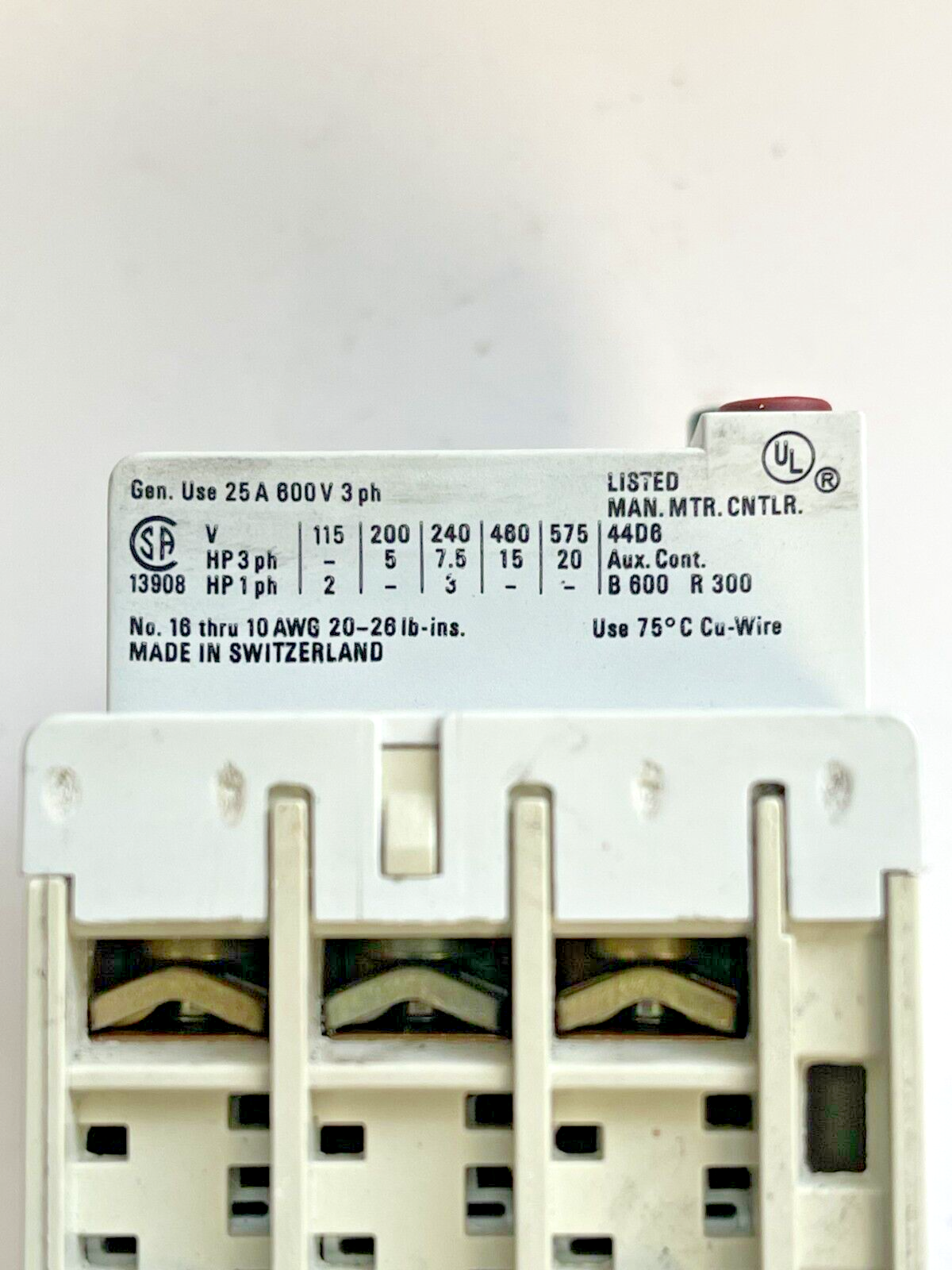 ALLEN BRADLEY - 140-MN-1600 SER. C - MANUAL MOTOR STARTER