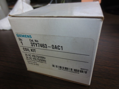 SIEMENS 3TY7463-0AC1 / 3TY7463-OAC1 COIL KIT 20/24VAC, 50/60Hz - NEW SURPLUS