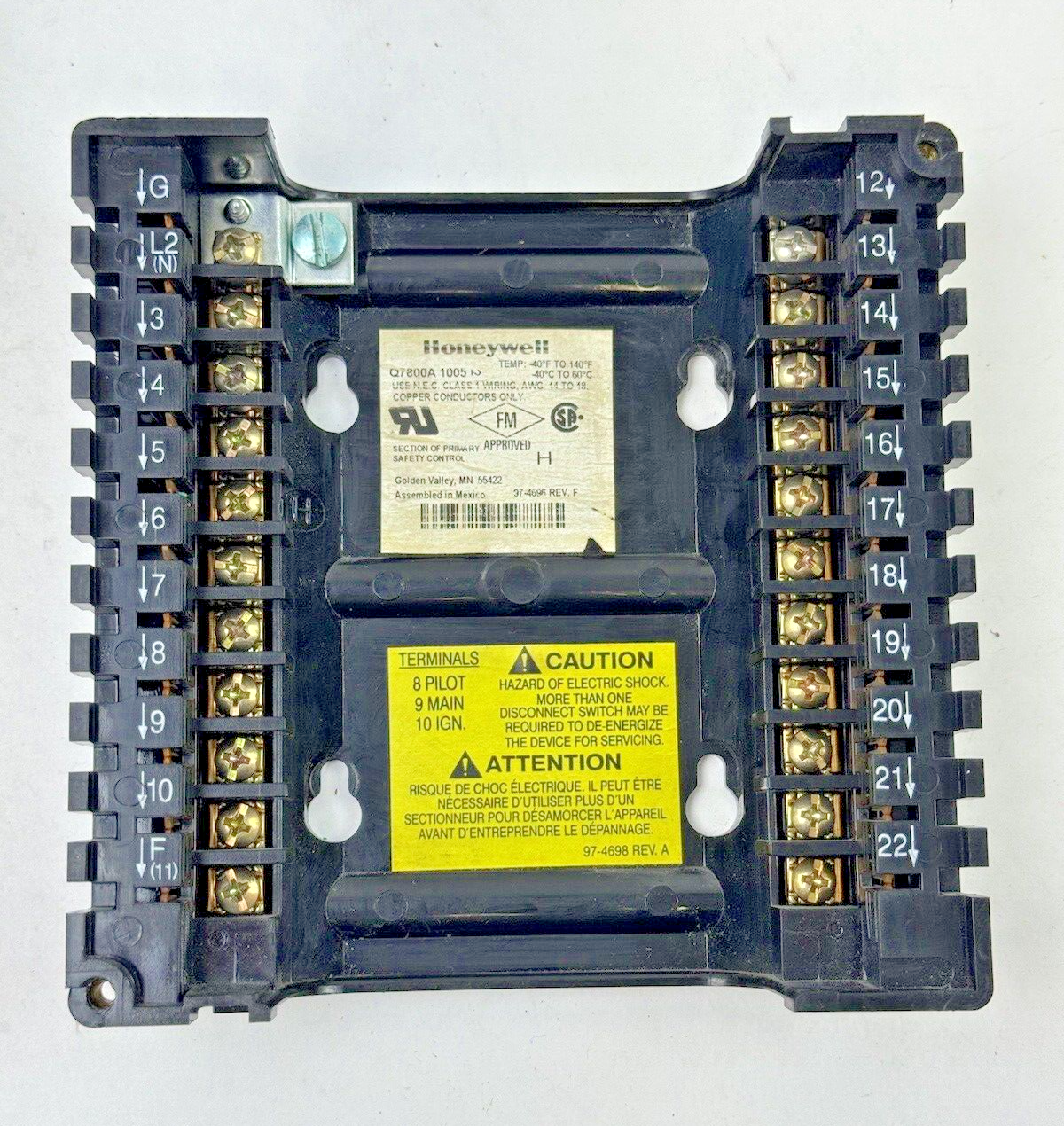 HONEYWELL - RM7823 A 1016 - ULTRAVIOLET FLAME AMPLIFIER - BURNER CONTROL