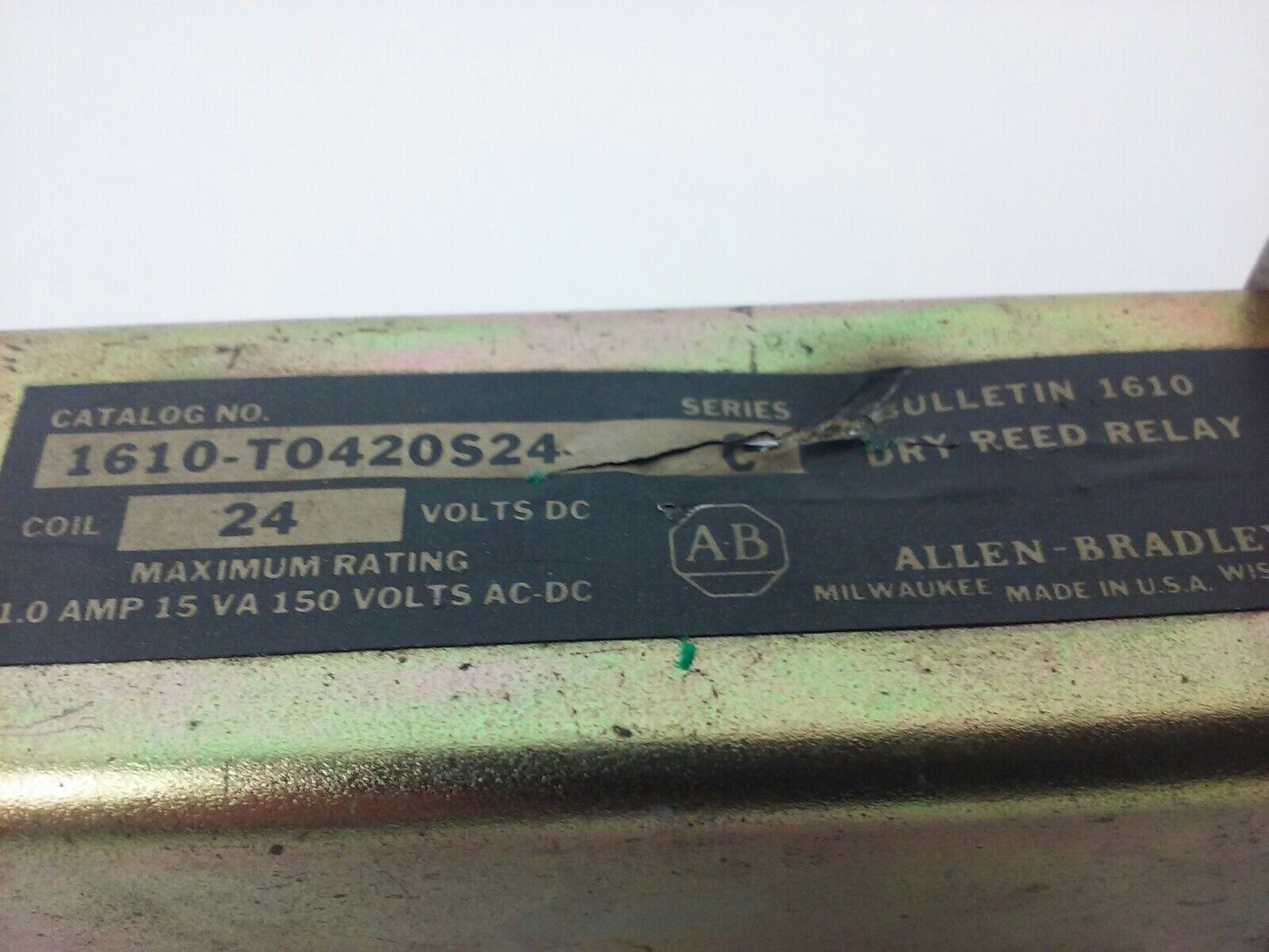 ALLEN BRADLEY, 1610-T0420S24, SER. C,DRY REED RELAY, 24VDC, 1A, 15VA, DAMAGED