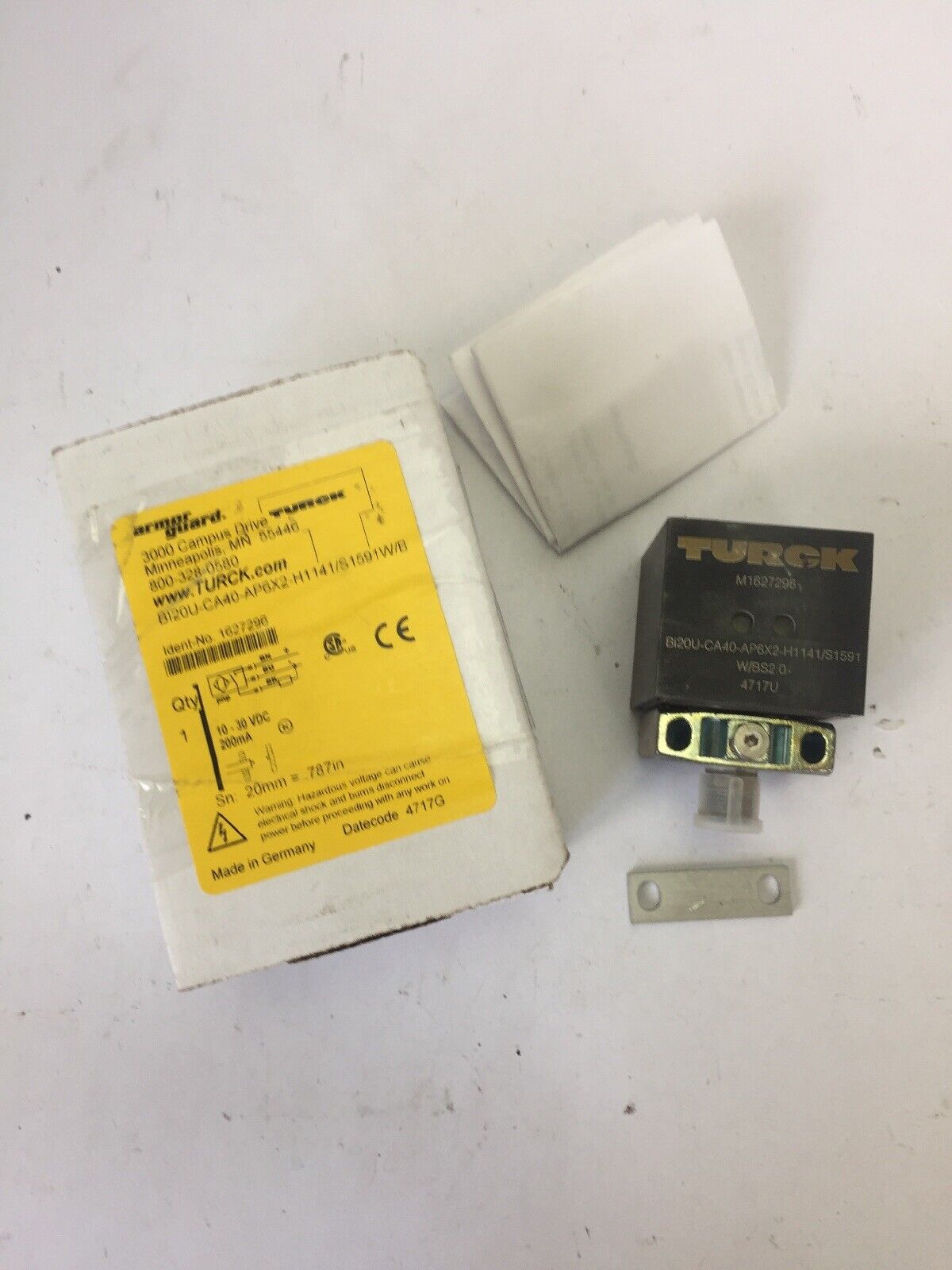 TURCK BI20U-CA40-AP6X2-H1141/S1591W/BS2.0 WELDGUARD SENSOR 10-30VDC 200mA
