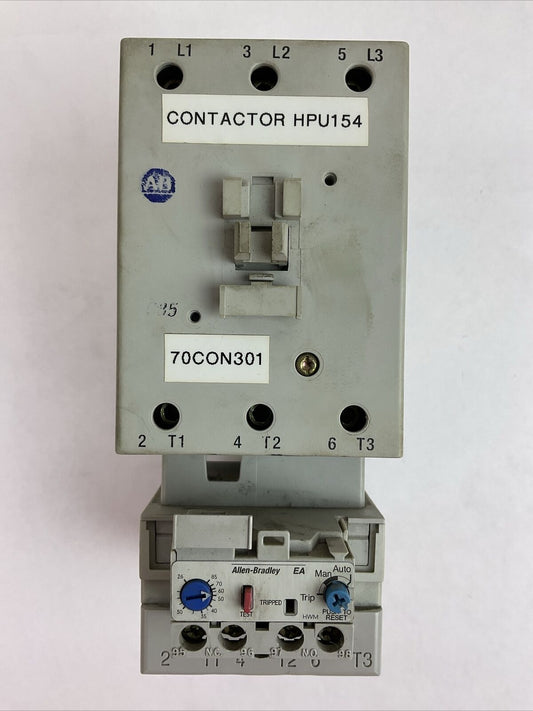 ALLEN BRADLEY STARTER (100-C85D*00 SER A CONTACTOR COIL 24VDC + 193-EA4KE RELAY)