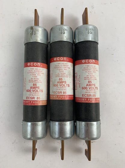 Economy Fuse ECSR85 85A 600V Fuse "Lot of 3"