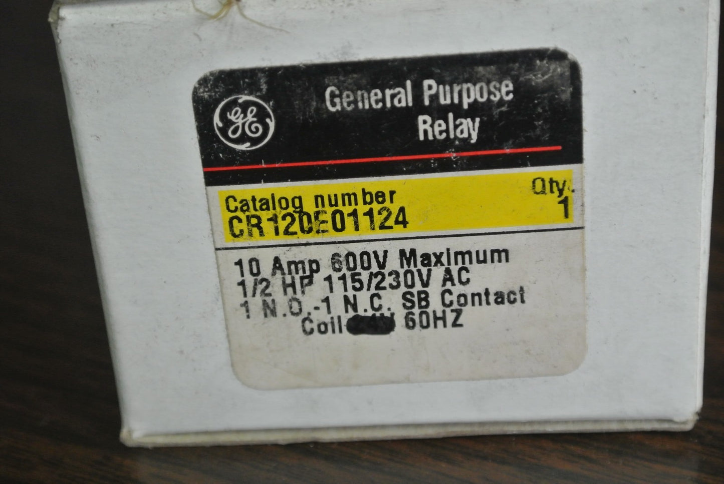 GE CR120E01155 GENERAL PURPOSE RELAY - 10A, 1/2HP, 115/230VAC - NEW SURPLUS