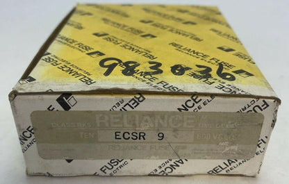 RELIANCE ECSR9 CLASS RK5 TIME DELAY DUAL ELEMENT FUSE 9AMP 600VAC (LOT OF 10)