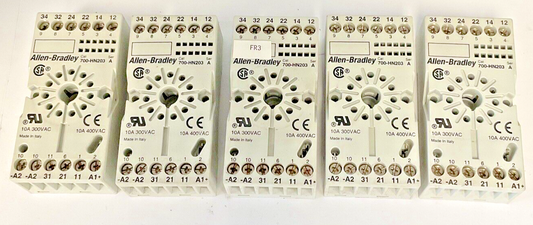 ALLEN BRADLEY 700-HN203 11-PIN RELAY SOCKET SER.A 10A 300/600VAC
