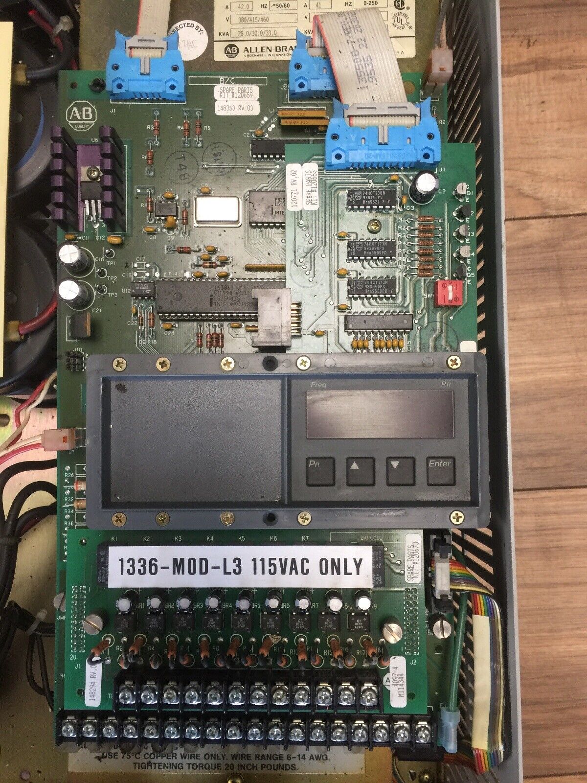 ALLEN BRADLEY 1336-B025-EAF-L3-S1 CONSTANT TORQUE 3-PHASE AC DRVE SERIES A