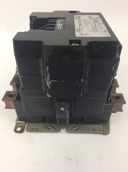 SQUARE D 8502SF02 SIZE 4 CONTACTOR 600V 50/60HZ 31091-400-57 COIL 480V 60HZ
