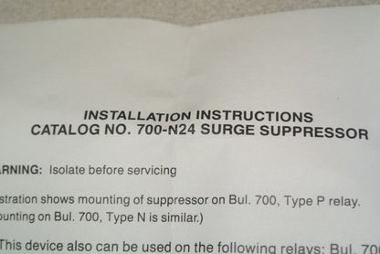 ALLEN-BRADLEY 700-N24 / SURGE SUPPRESSOR / 150V MAX / NEW SURPLUS