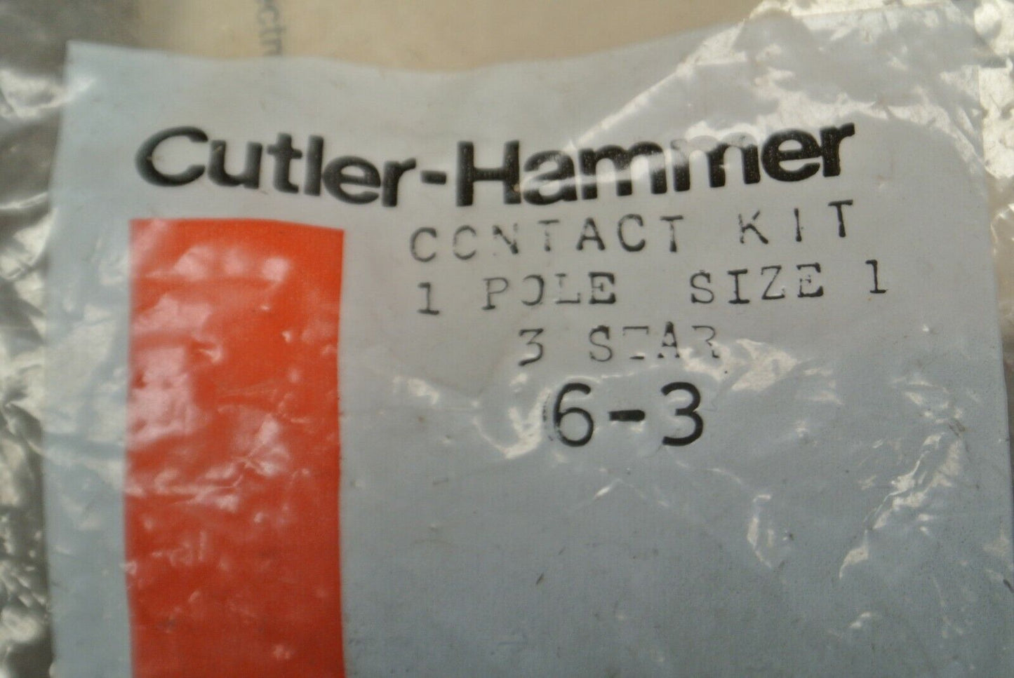 `CUTLER-HAMMER 6-3 CONTACT KIT / 1 POLE / SIZE 1 / 3 STAR /NEW SURPLUS