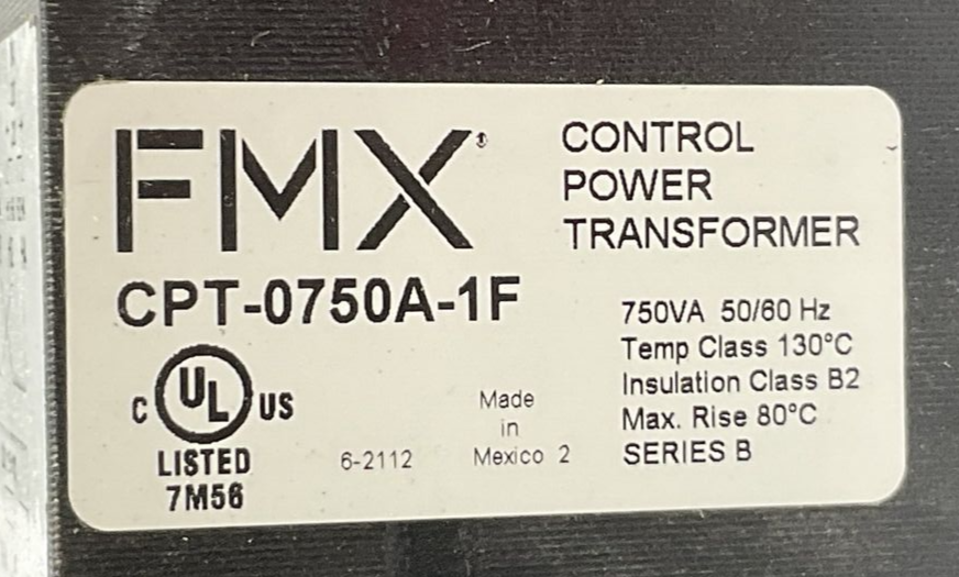FMX CPT-0750A-1F CONTROL POWER TRANSFORMER 750VA 50/60HZ SER B