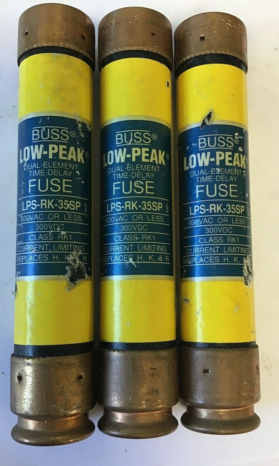 BUSSMAN LPS-RK-35SP COOPER DUAL ELEM. TIME DELAY FUSE 600VAC 300VDC  **LOTOF3**