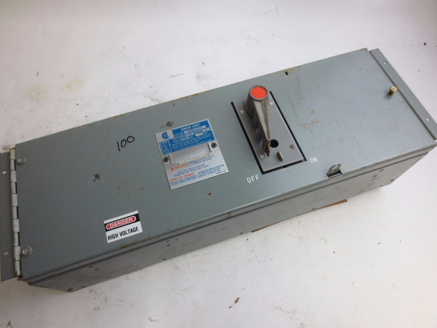 CHALLENGER ELECTRIC QMQB1036R PANEL SWITCH - 600V, 100A, 3 POLE